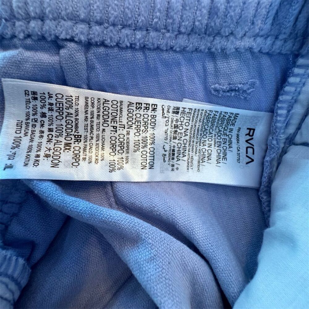 RVCA Women's Corduroy Pants Size 28 blue Pleated Straight Leg‎ - Picture 8 of 10